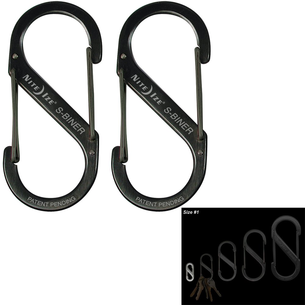SB1-2PK-01 Size-1 S-Biner, Black, 2-Pack