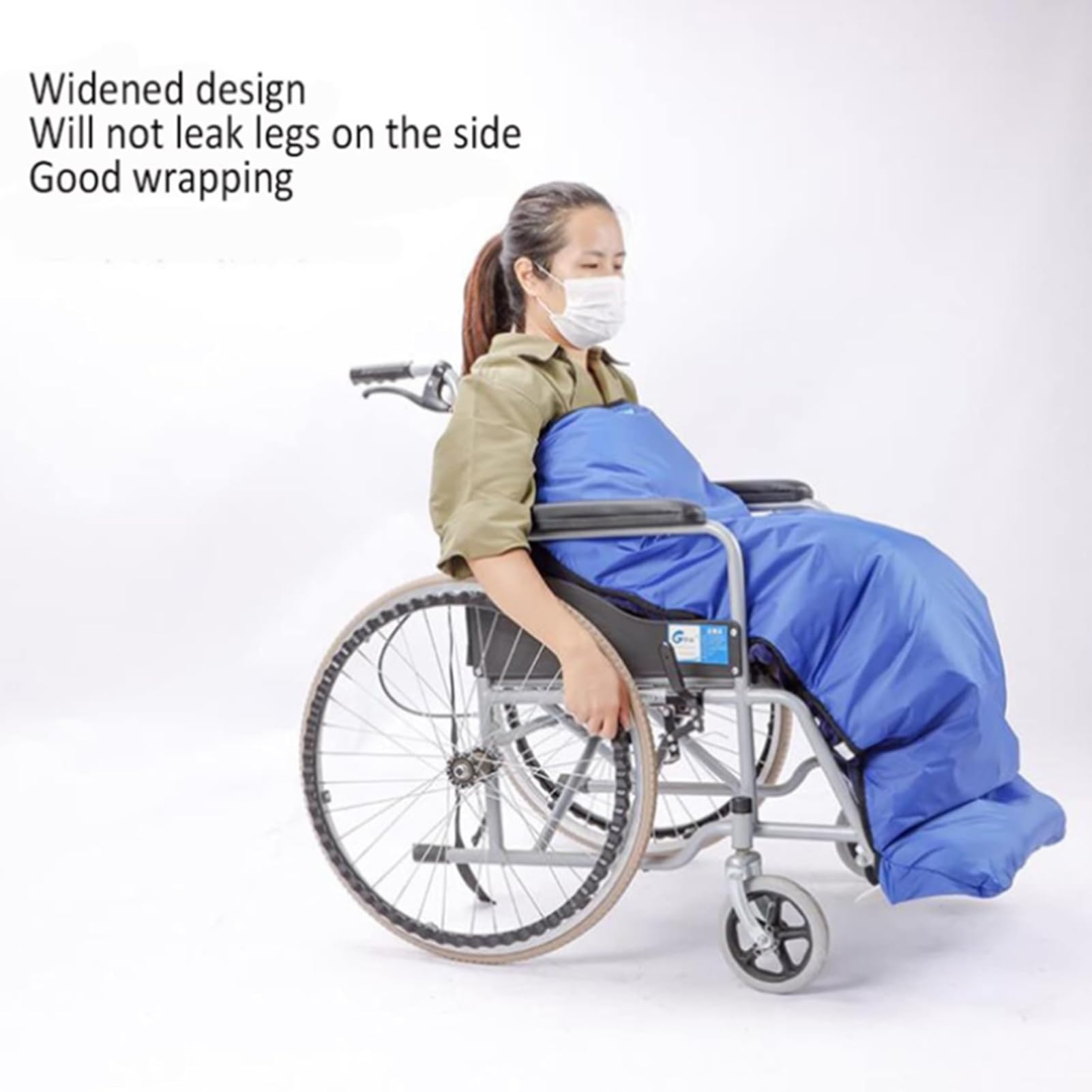 Manta Térmica Para Silla De Ruedas, Protector De Pies Para Piernas Con Forro Polar De Felpa A Prueba De Viento De Invierno, Funda Calentadora Para Silla De Ruedas Diseño Amplio Cierre Trasero Elásti