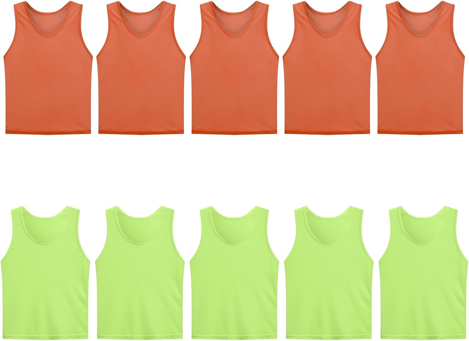 10PC Athletic Vest Tops Lightweight Mesh For Group Sports Adults Quick Dry Tear-Resistant Group Sports Uniforms