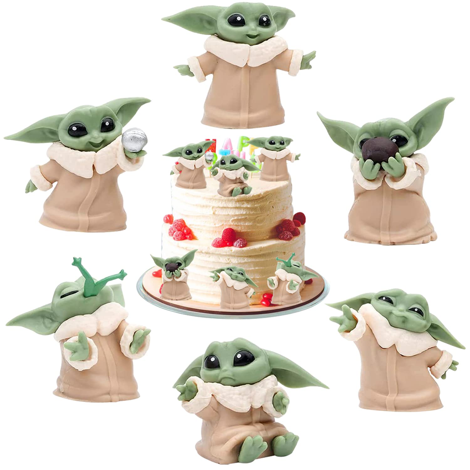 Buy Baby Yoda Figurine, 6Pack Baby Yoda Toy Mini Figures, Baby Yoda