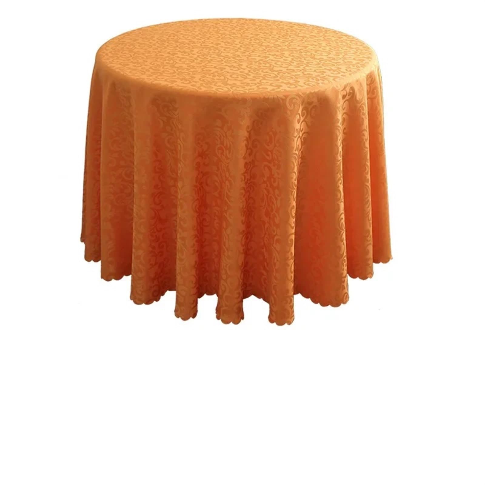BTRYLDCFA Round Tablecloth Round Table Cloth Polyester Tablecloth Wedding Banquets Party Circular Meeting 160cm(Orange)