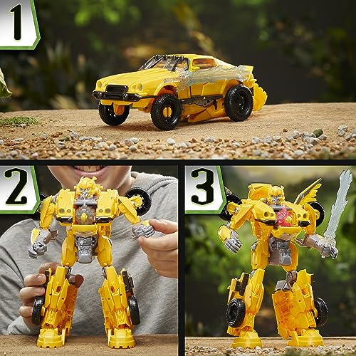 Transformers Toys Rise of the Beasts Movie, Beast-Mode Bumblebee Converting Toy with Lights and Sounds, Ages 6 and up, 10-inch - image 6
