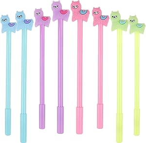 28 Pieces Cartoon Llama Pen Cute Alpaca Gel Pen,4 Colors for School Office Supplies Kids Gifts, Black Ink, 0.5mm Ball Point