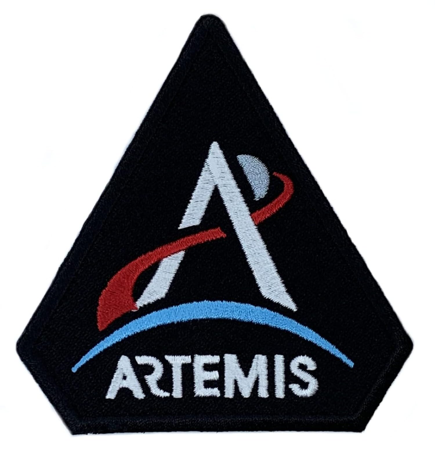 NASA Artemis Program Patch (4 Inch) Black Embroidered Iron-on or Sew-on Badge Astronaut Space Suit Souvenir Emblem Crest DIY Gift Patches