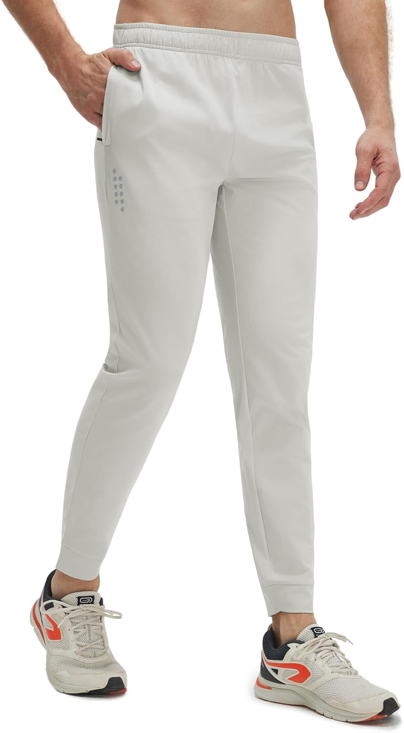 M MAELREG Golf Joggers for Men with Zipper Pockets Stretch Moisture Wicking Running Lightweight Athletic Mens Sweatpants