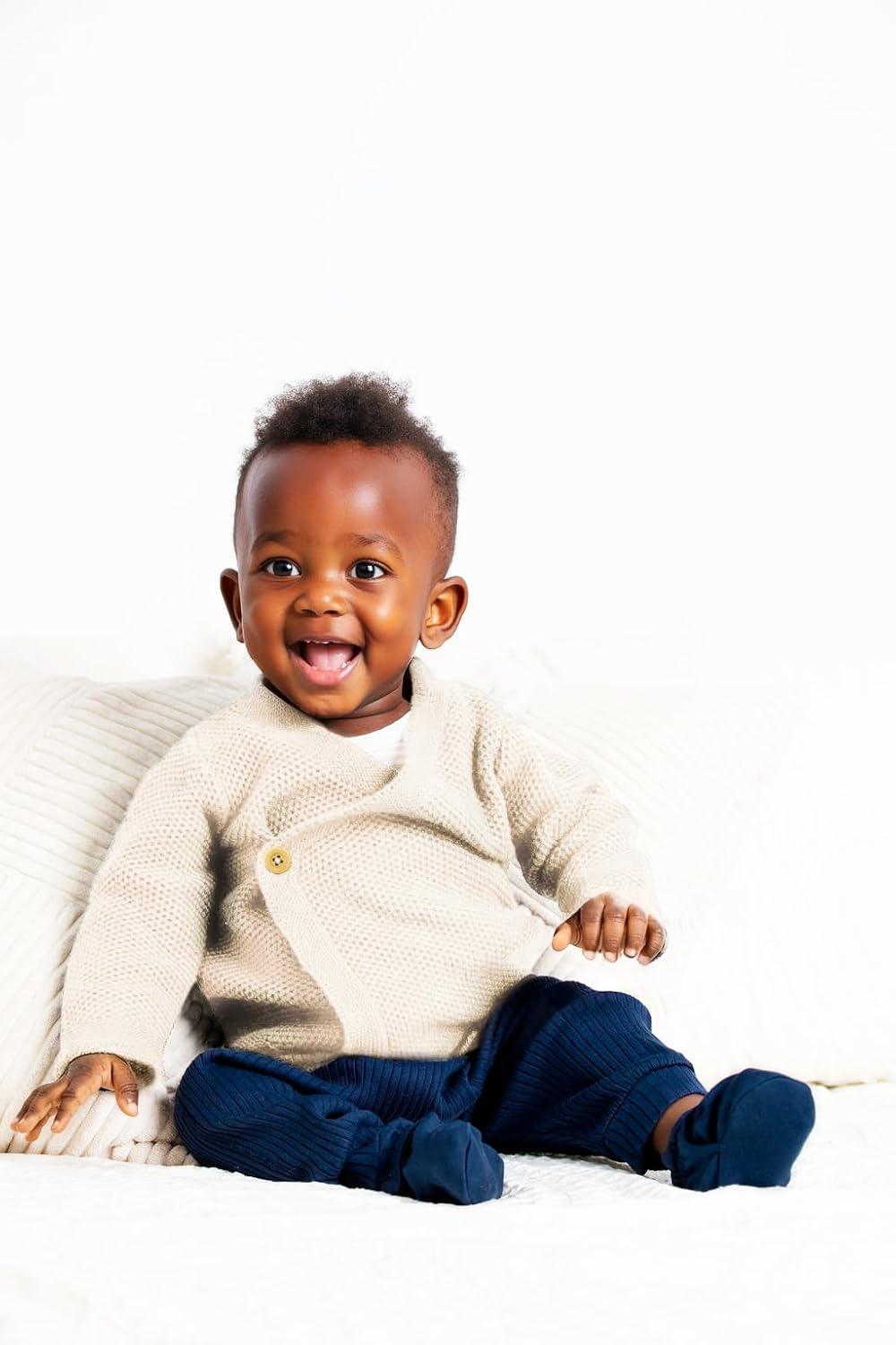 Monica + Andy Lucky Baby Cardigan, 100% Organic Baby Clothes for Girls & Boys, Sizes for Preemie, Newborn, & Infant - Image 3