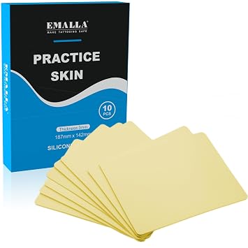 Silicone 3MM Tattoo Fake Skin 10Pcs 7.4X5.6" Tattoo Practice Skin
