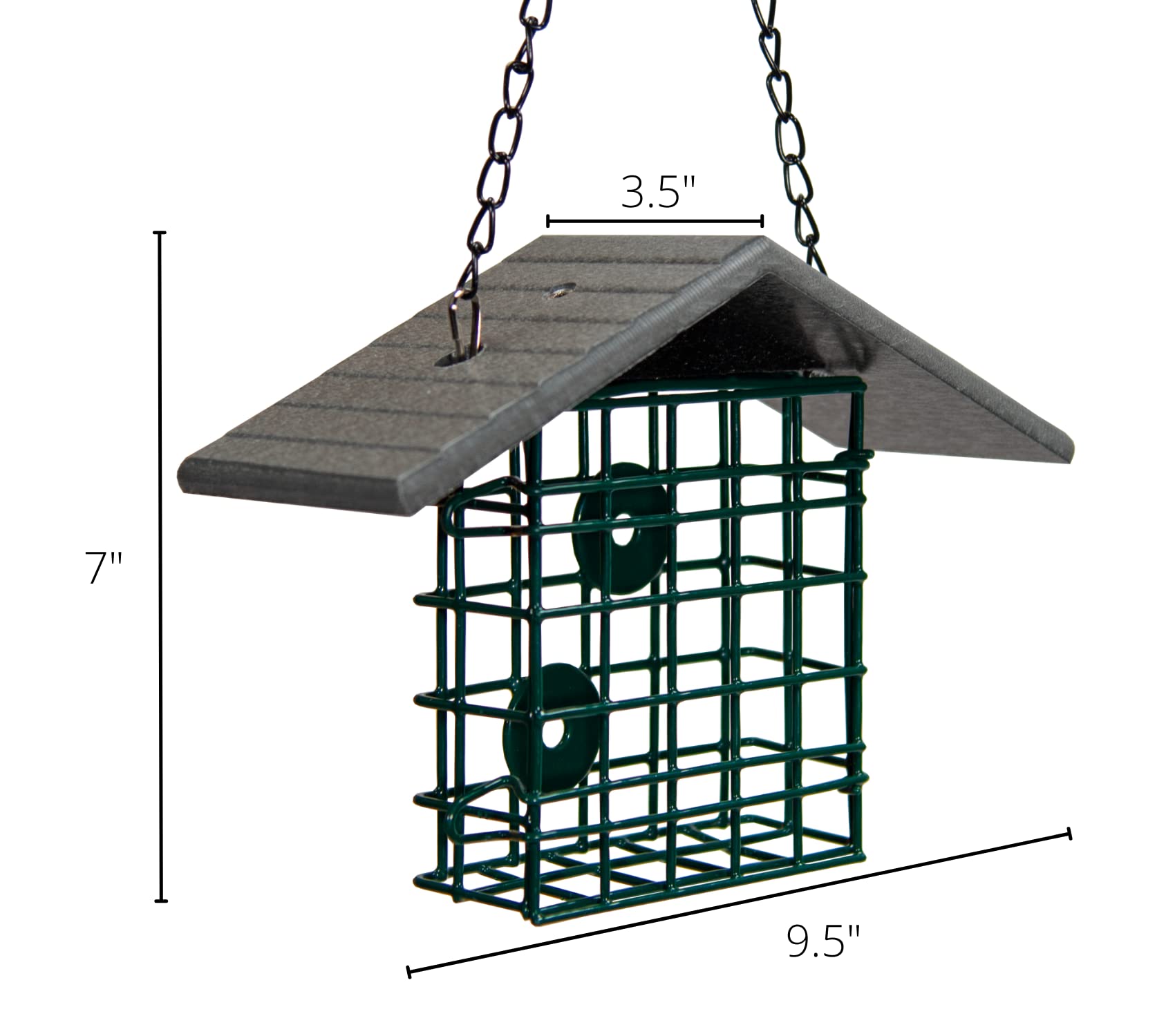 JCs Wildlife Single Suet Käfig Vogelfutterhaus mit Poly-Holzdach - hält Suet, - Bild 24 von 24