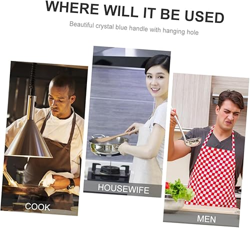 Miniatura 3 de ABOOFAN 3 espátulas de silicona resistentes al calor para mezclar volteos, raspar y hornear, utensilios antiadherentes estilo cuchara, color azul