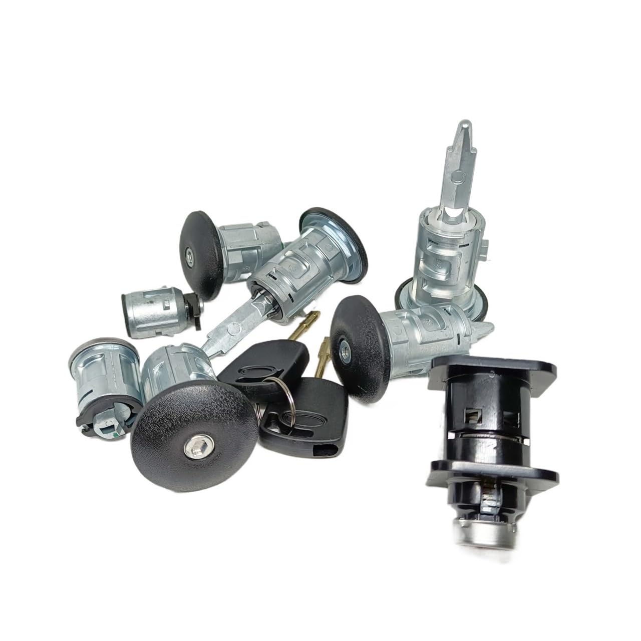 AL116 2T1AV22050AD JUEGO DE BLOQUEO COMPLETO INTERRUPTOR DE ENCENDIDO CERRADURA DE PUERTA IZQUIERDA DERECHA CERRADURA DE MALETERO Apto for FORD TRANSIT CONNECT 2002-2013 8PCS