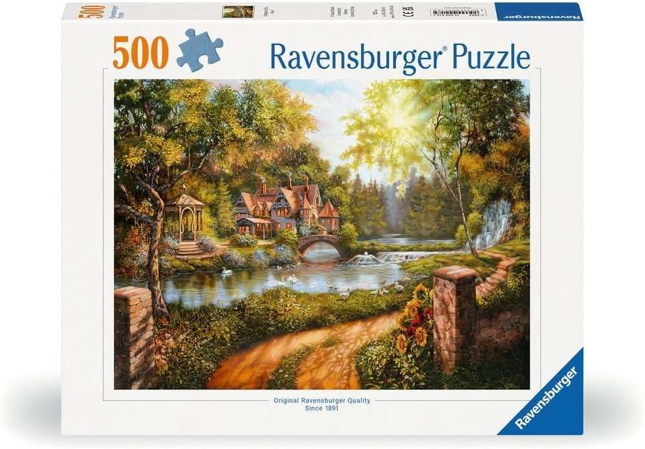 Ravensburger Puzzle 12000218 Cottage by The River 500 Pieces Puzzle for Adults and Children from 12 Years