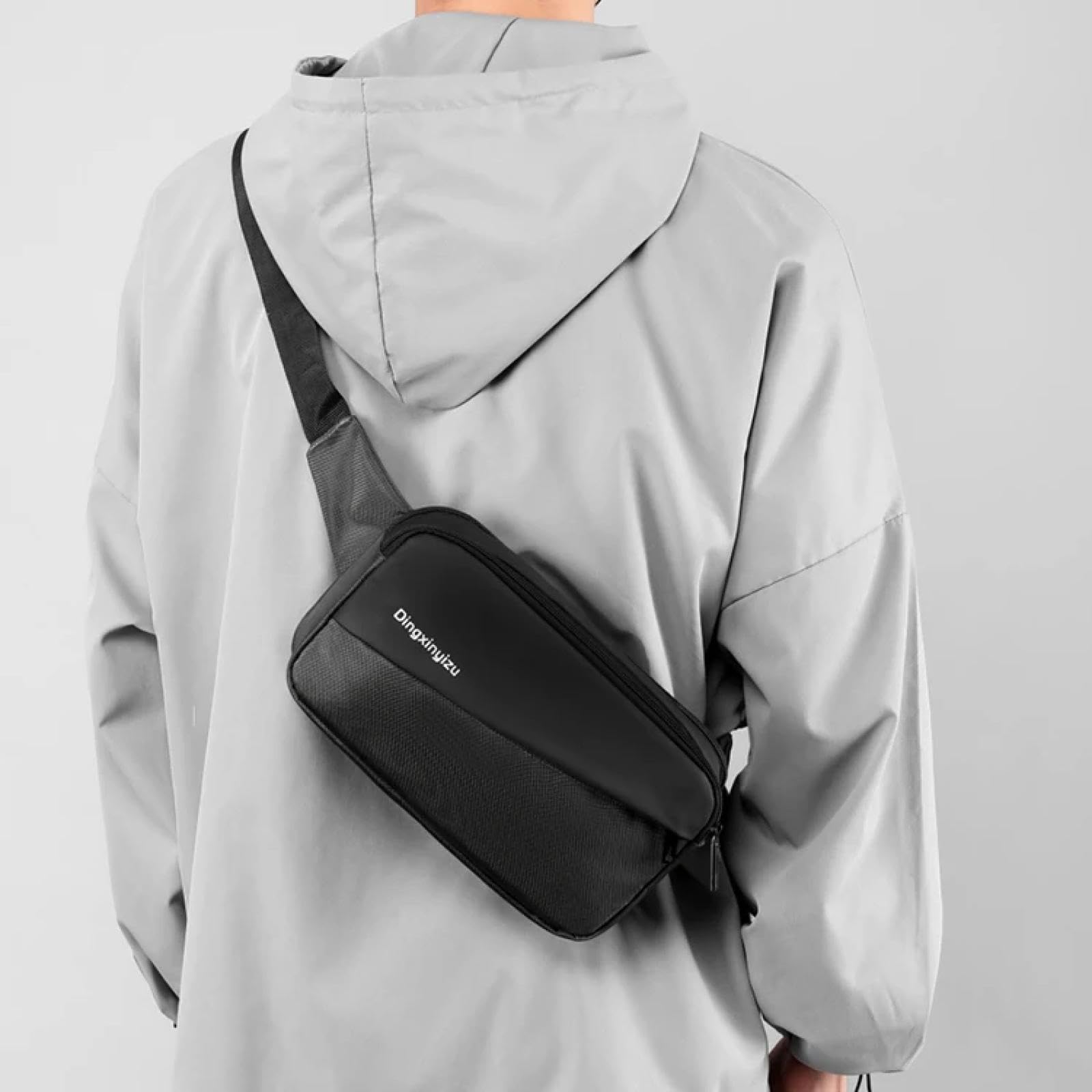 Marsupio Borsa Pettorale da Uomo Monospalla A Croce Diagonale Adatta per Uscite di Fitness Sportivo E da Viaggio