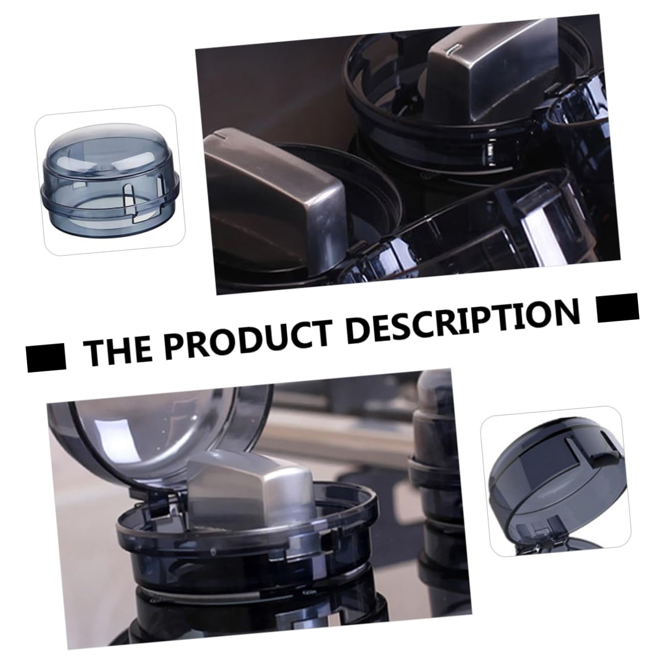 6pcs Gas Knob Protective Covers Childproof Cap Case for Stove Non-Adhesive Kitchen Range Replacement Knobs