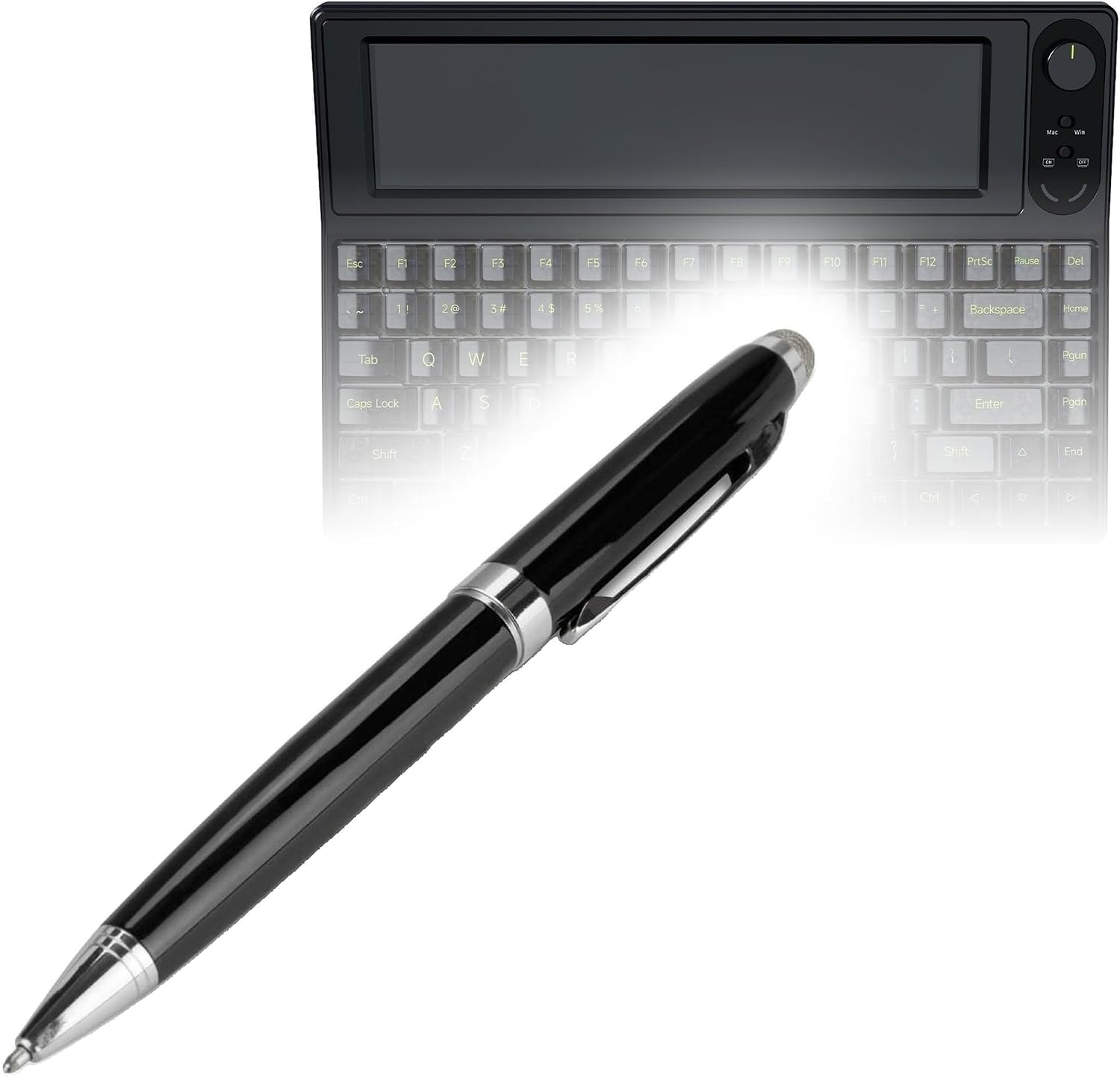 BoxWave Stylus Pen Compatible with AJAZZ AKP846 Desktop Controller - EverTouch Meritus Capacitive Styra, Capacitive Stylus with Rollerball Pen - Jet Black