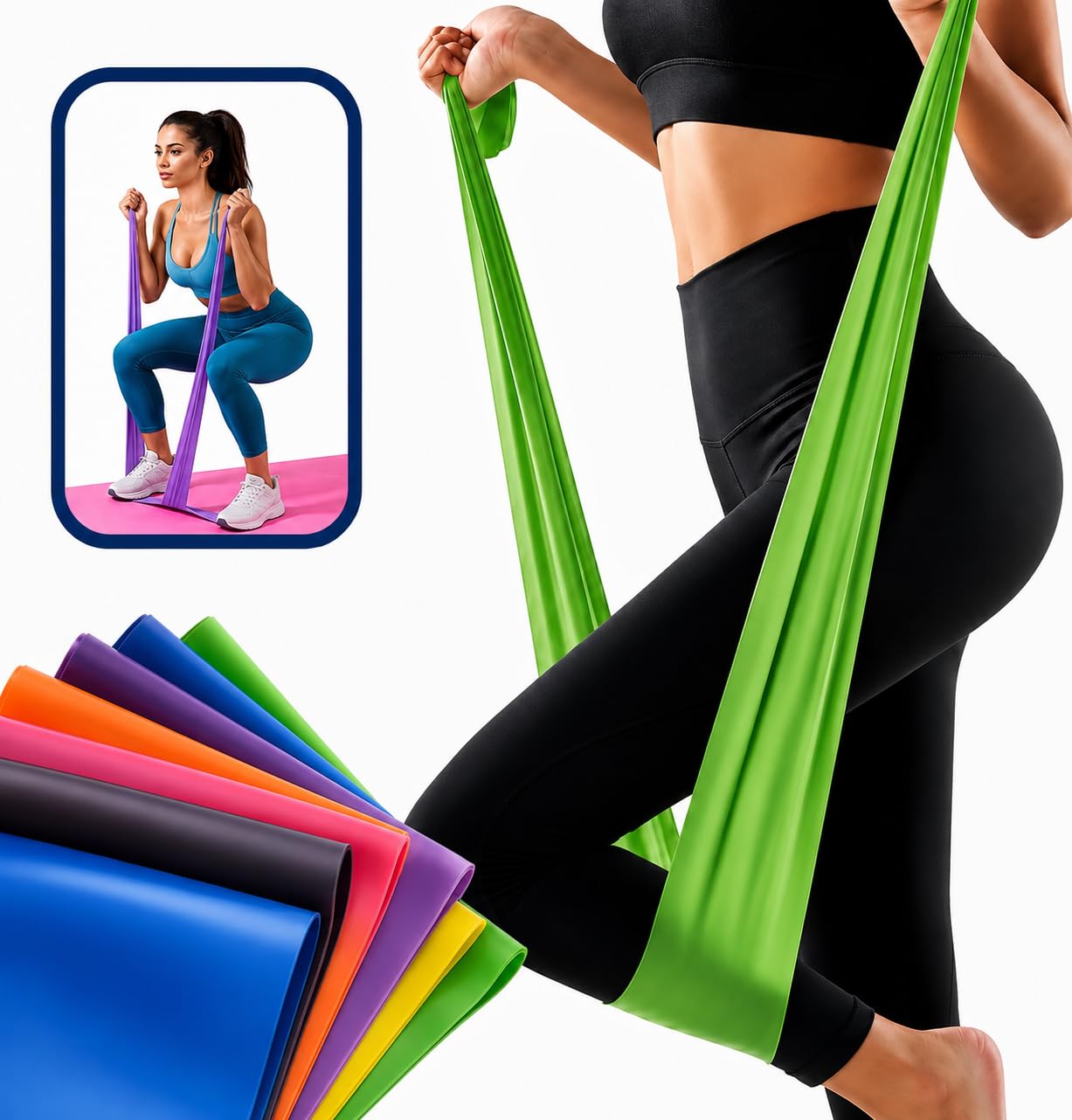 Faixa Elástica de Exercícios – Treinamento Funcional, Fortalecimento Muscular,
