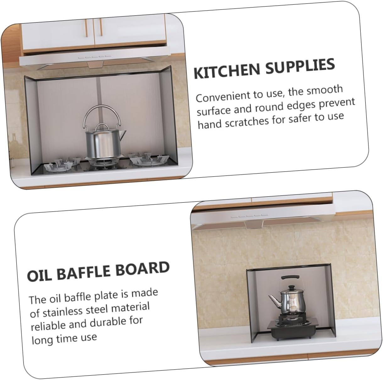 Cooking Oil Plate Stove Heat Insulation Board Oil Splatter Guard Stainless Steel