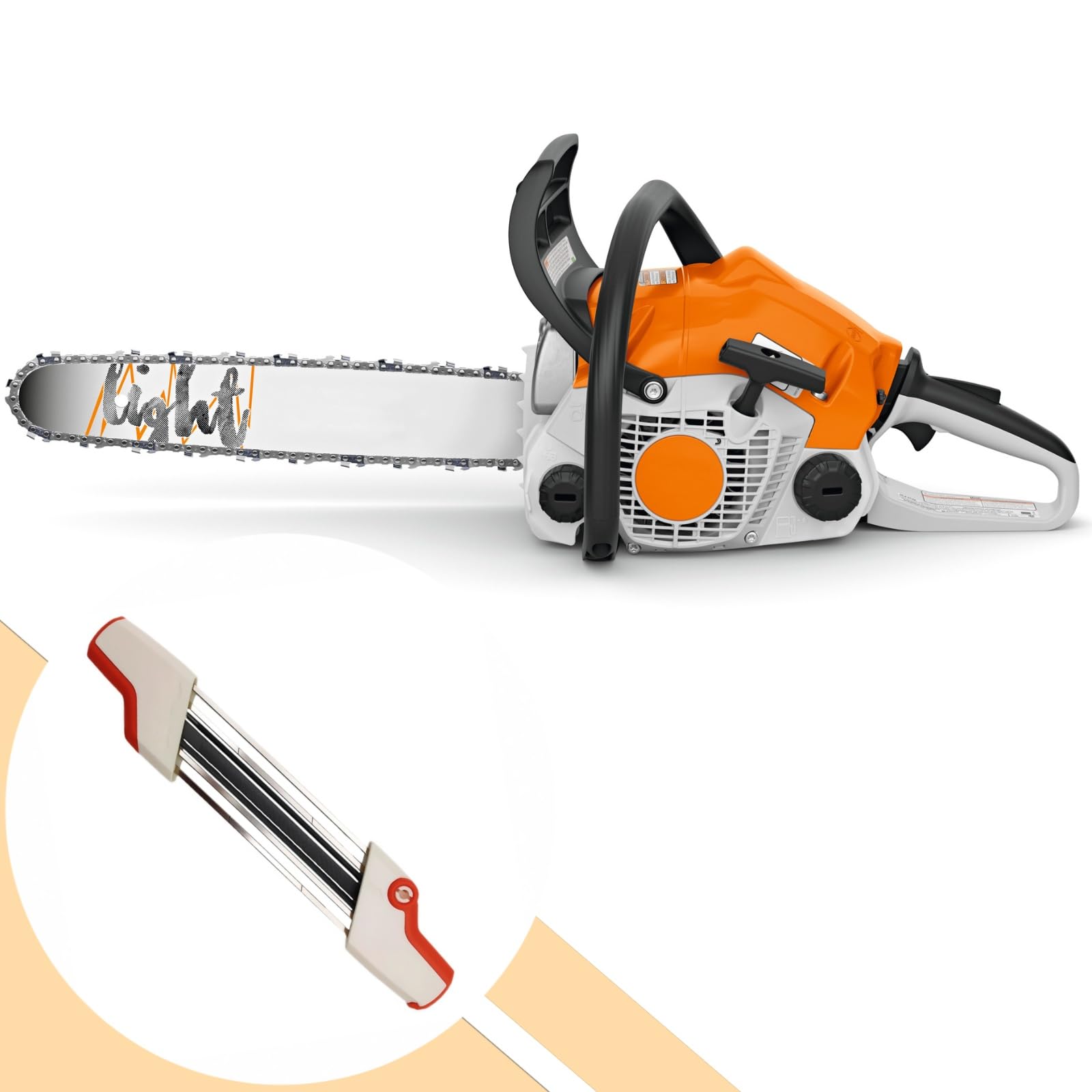 56057504303 Afilador de cadena de motosierra, herramienta afiladora de motosierra, herramienta de repuesto portátil para afilador de motosierra Stihl (5/32 pulgadas (4 mm) para cadenas de 1 cm (1