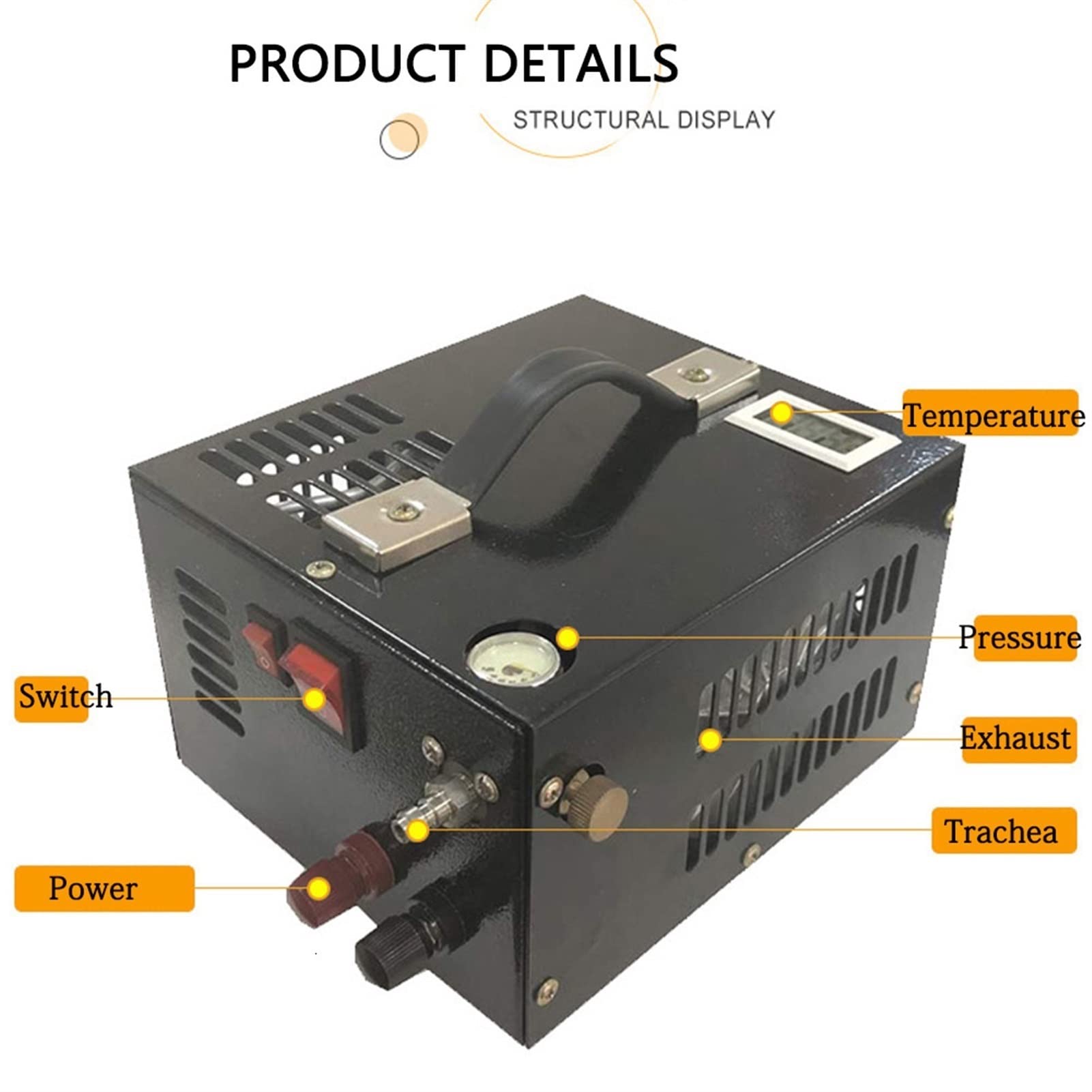 1 2V / 110V / 220V Compressore dell'Aria 220V, PCP Compressore d'Aria PCP, Pompa ad Alta Pressione, PCP Pompa, PCP Compressore YIJIAN (Size : 220V Terminal)