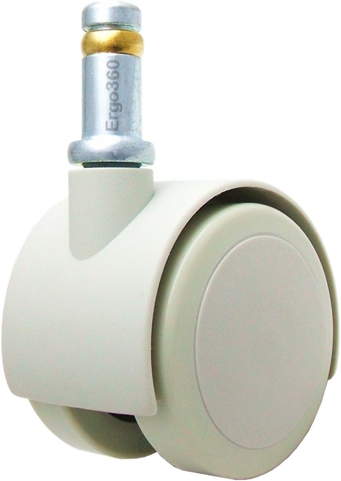 Beige-Grey Office Chair Casters Wheels with Soft Treads for Hard Floors (5 Piece Set)