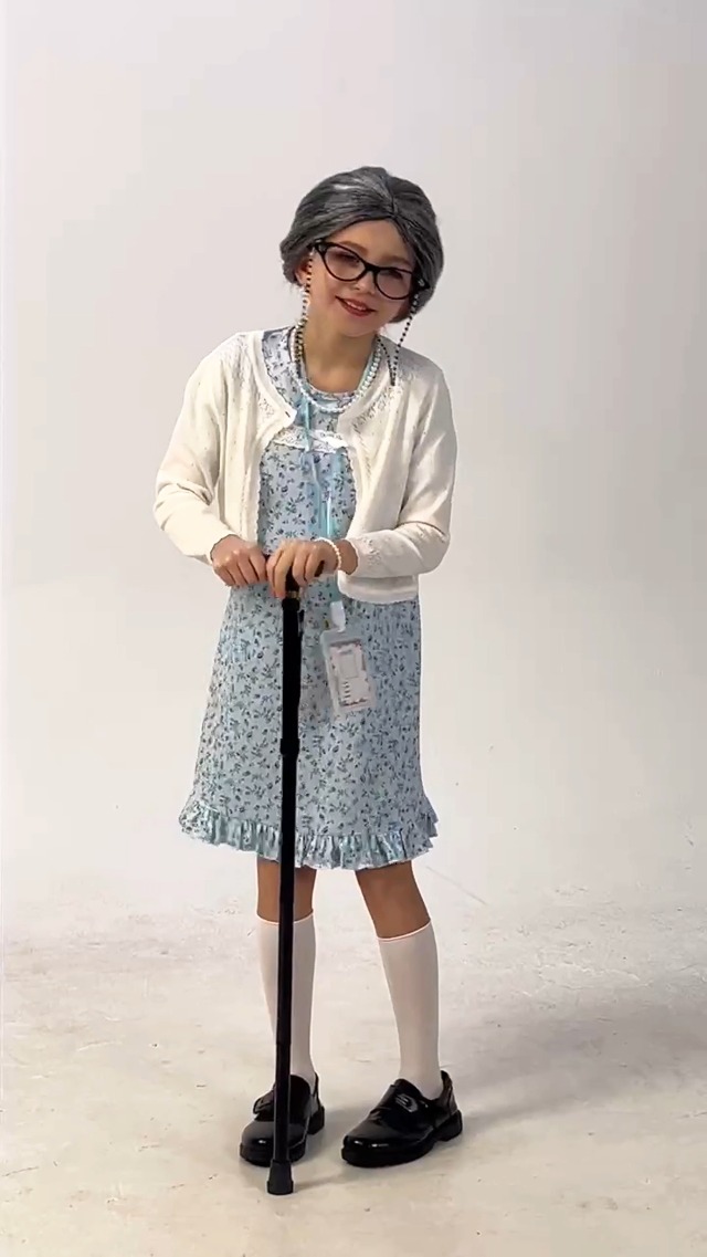 Disfraz de abuela para niñas 3-5 años miniatura 7