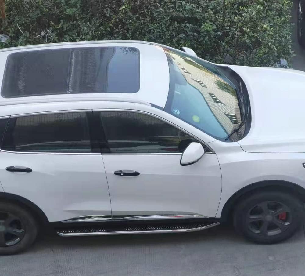 FANTE 2PCS Stainless Steel Running Boards Side Steps Nerf Bars Side Pedals Protector Fits for Lincoln Aviator 2020-2022, Black