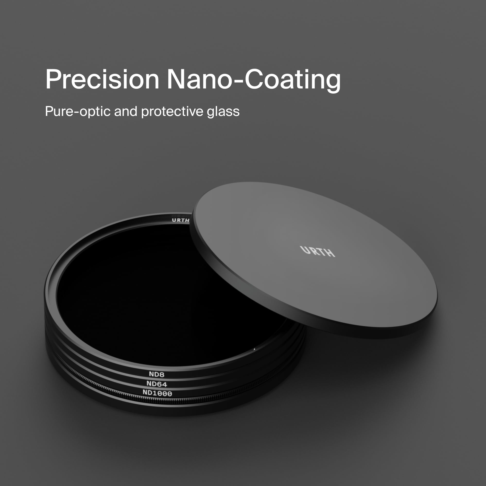 Urth 77 mm Kit Filtri Magnetici ND8, ND64, ND1000 (Plus) per Obiettivo 3-in-1 — Densità Neutra, Nano Rivestimento 20 Strati, Filtro per Fotocamera in Vetro Ottico HD con 2 Tappi