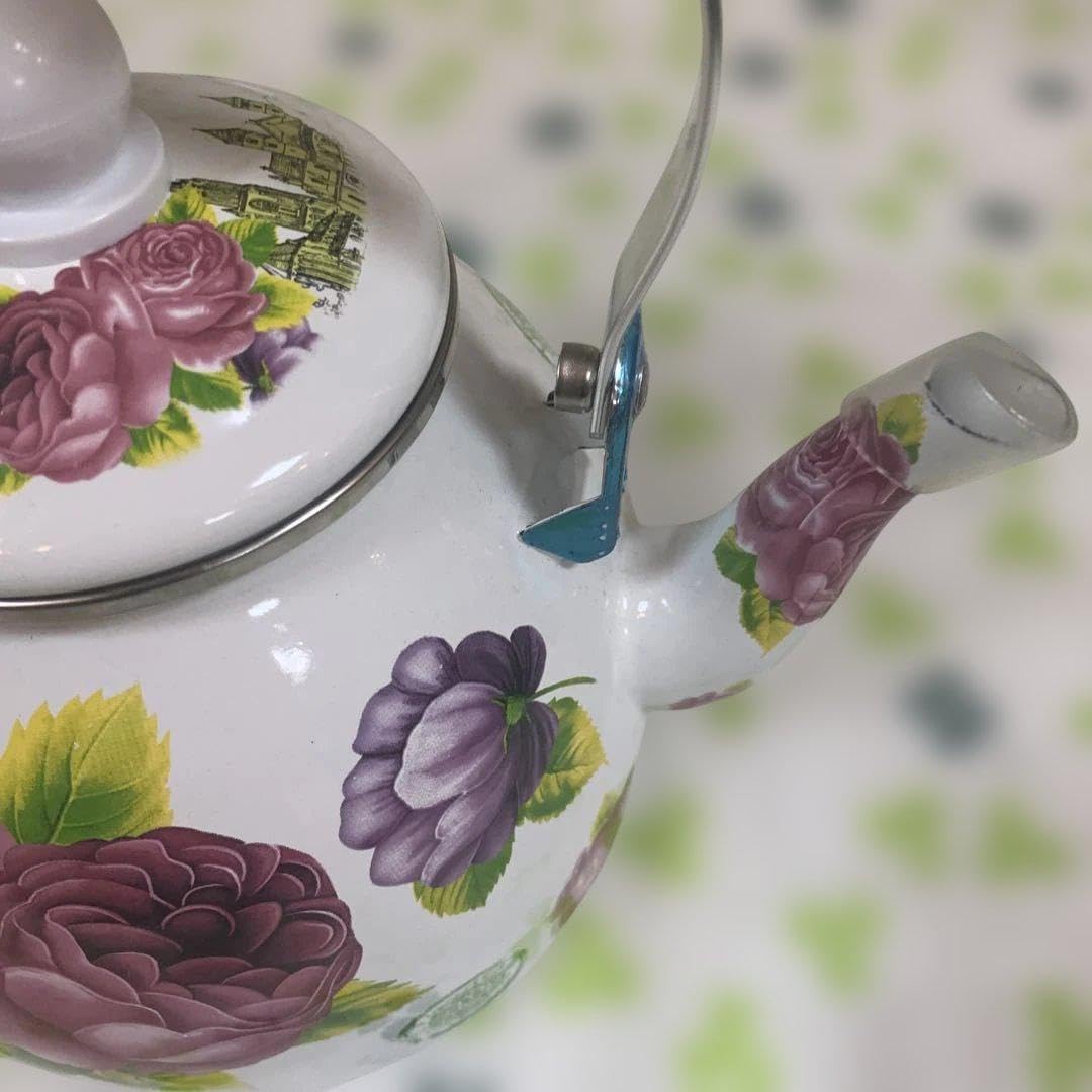 2.5L ホーローケトル ヤカン お城とフラワー