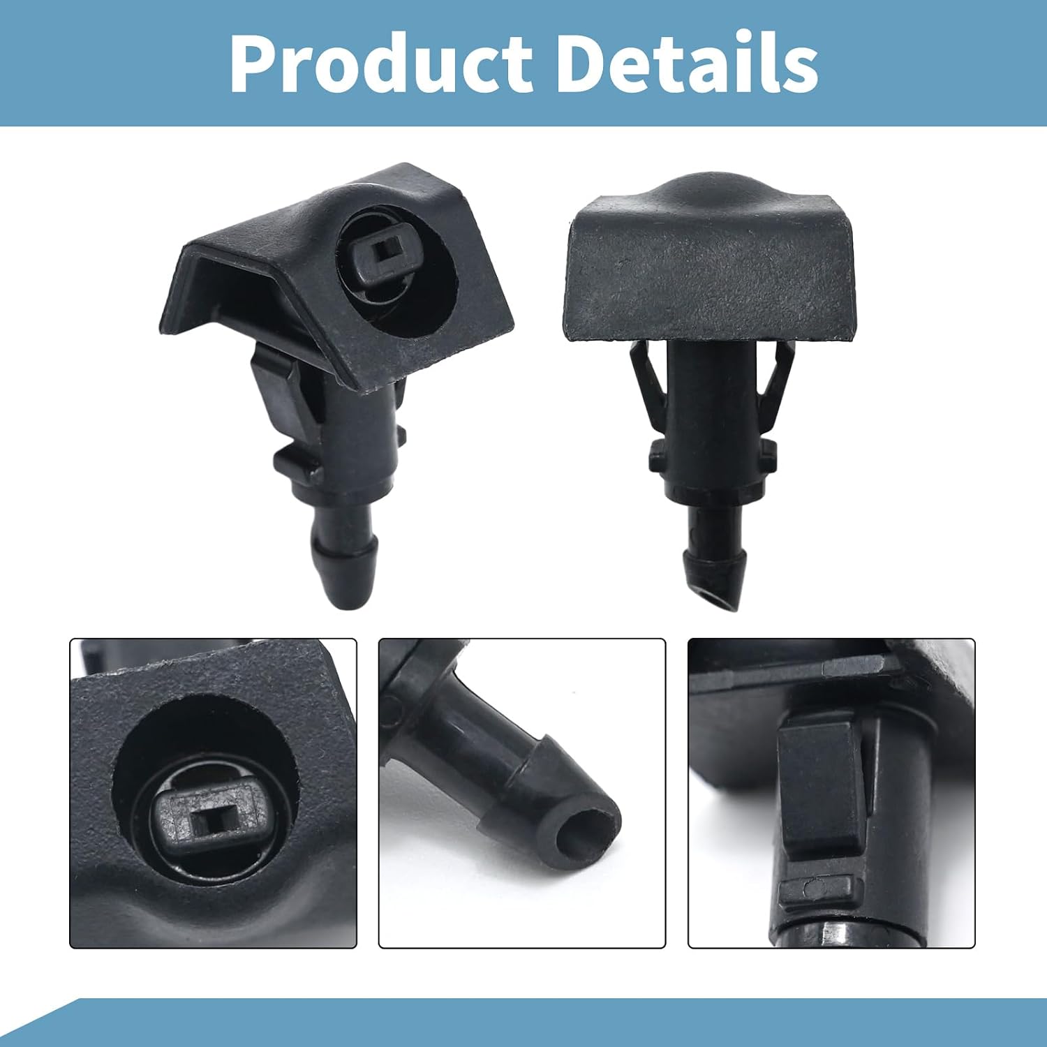 2Pcs Windshield Washer Nozzle 28931-ZW80A Replacement for Nissan Versa 2009-2012 Wiper Spray Nozzle, Replaces 28931-EL00B