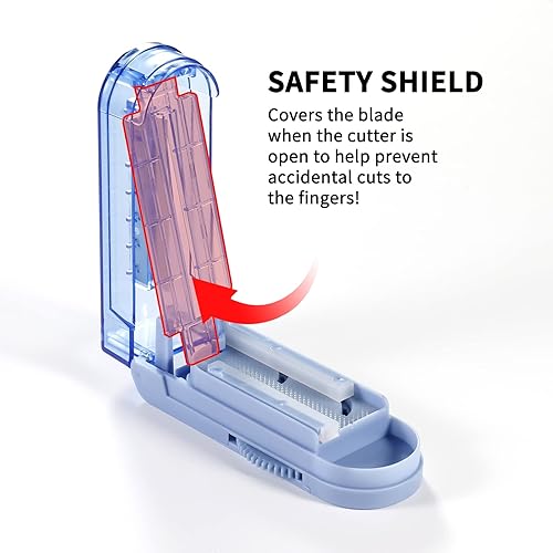 Miniatura 17 de Cortador de pastillas para pastillas pequeñas y pequeñas, cortadores de pastillas ajustables para tabletas pequeñas, corta con precisión varias