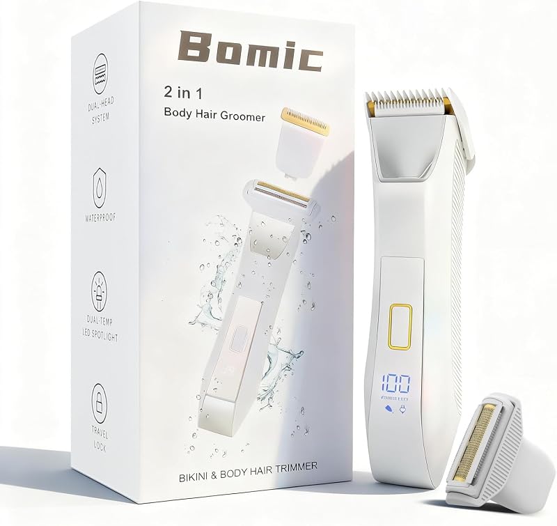 Aparador corporal Bomic 2 em 1 com cabeças intercambiáveis, impermeável, modelo W351