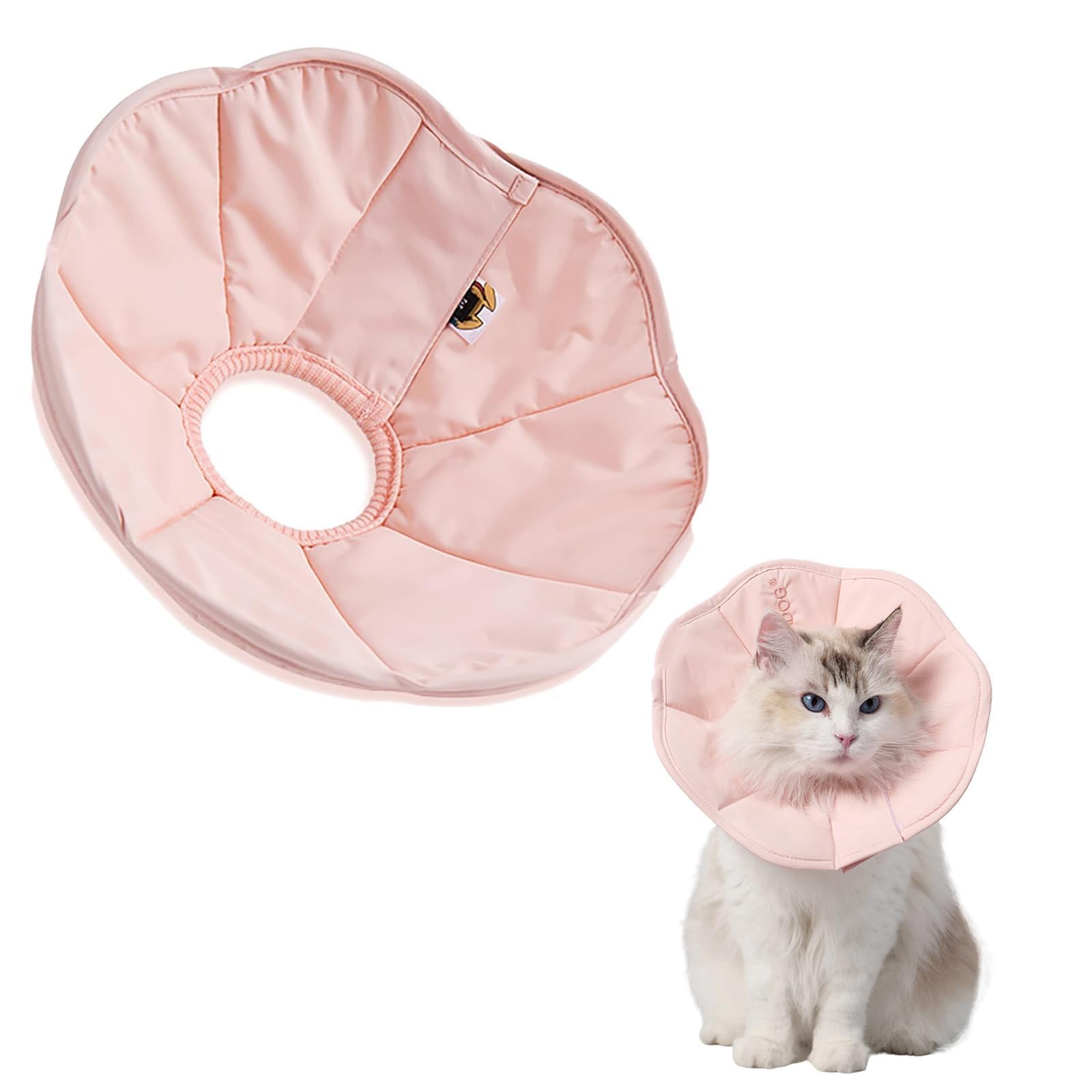 Touchdog Soft Cat Cone Collar, Waterproof Recovery E-Collar, Lightweight