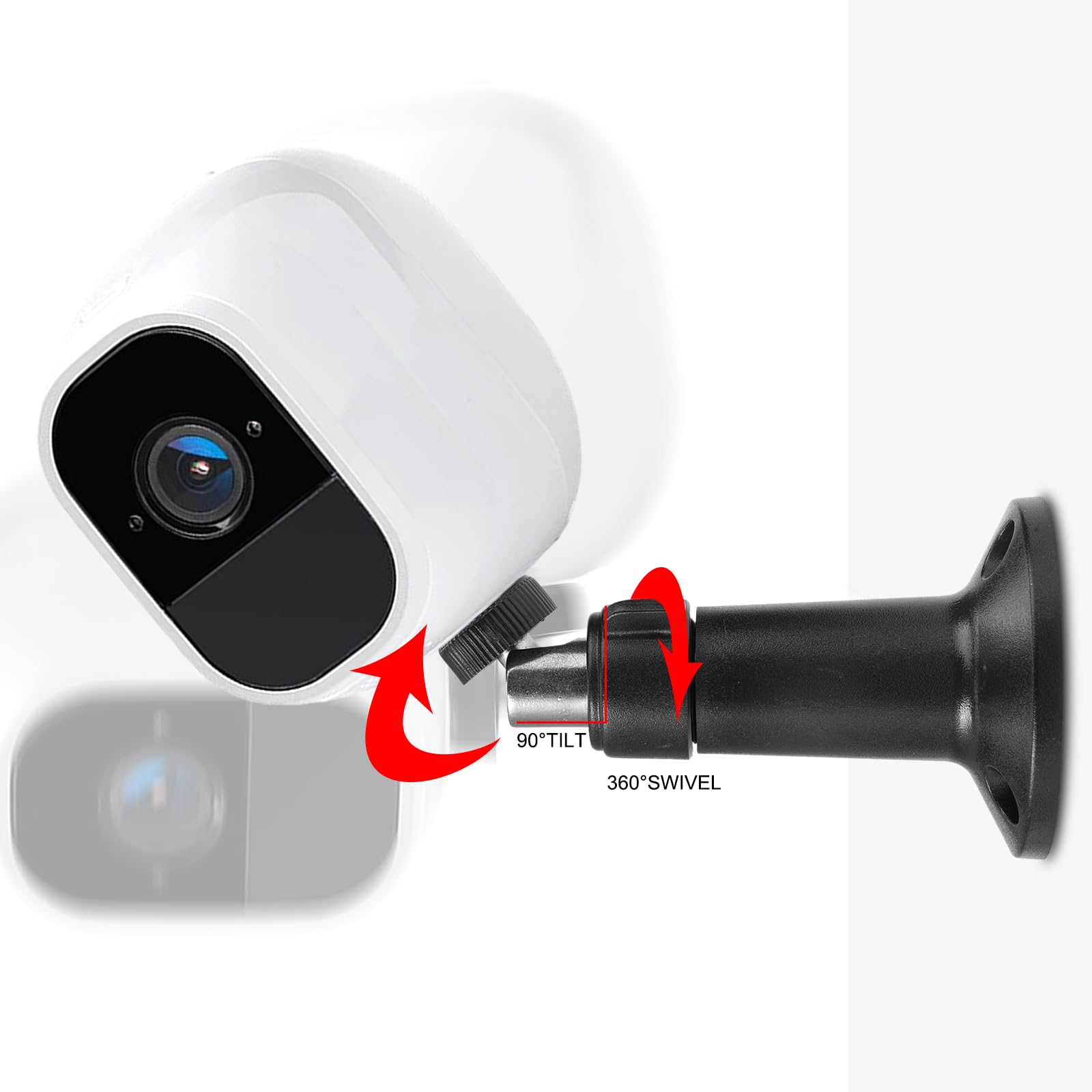 3 Pezzi Supporto A Parete Per Telecamera,Supporto Da Parete Per Telecamere Di Sicurezza Da Interno/Esterno,per Modelli Compatibili Come Arlo Pro 2, Arlo Pro, Arlo, Arlo Cam E Cos¨¬ Via (Nero - Foto 2