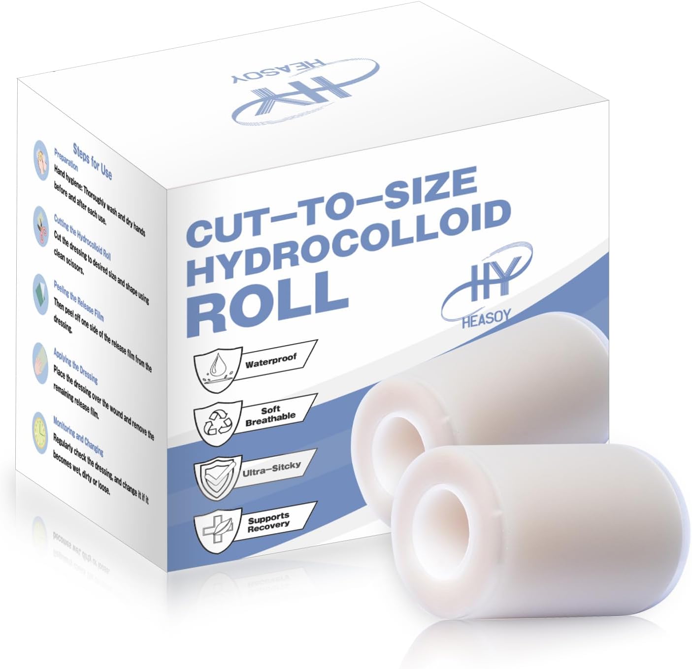 Extra Large Hydrocolloid Bandages for Wound Care & First Aid Extra Large Hydrocolloid Bandages for Wound Care & First Aid