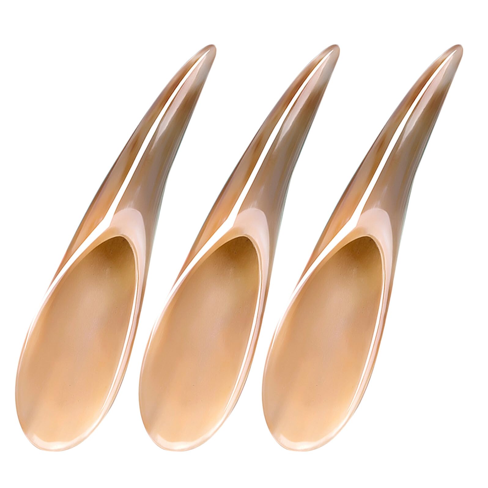 3pezzi Strumento Gua Sha per Massaggi Corpo e Viso Realizzato in Corno di Bue Liscio per Massaggio Meridiano Adatto per Schiena Collo Braccia e Gambe