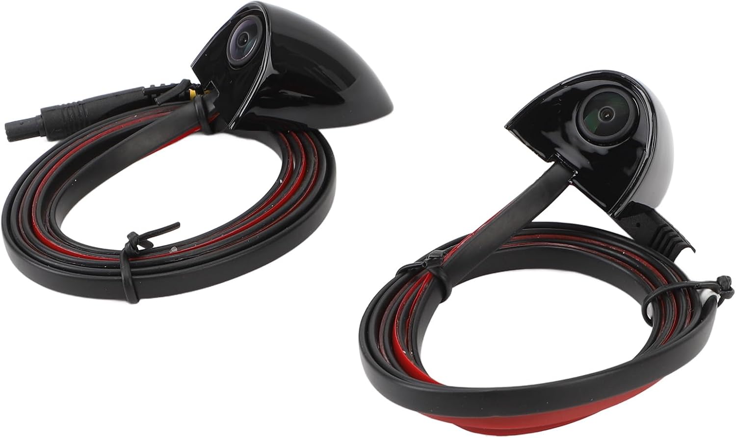 Car Blind Spot Camera, Night Vision, Waterproof Side View Cam, Side Mount Backup Cameras for Car Surveillance System, Tape Mounting, Left Right, with HD Image, Wide Angle, Night Vision, Black