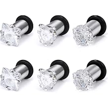 Jenxnjsjo 14g to 7/8in Ear Gauges Plugs Tunnels Taper Earrings Stretching Expander Kit Set for Women Men