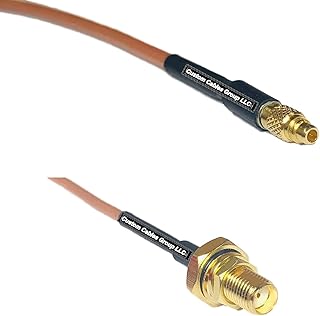0.5 feet RG316 MMCX Male to SMA Female O-Ring RF Pigtail Coaxial Cable