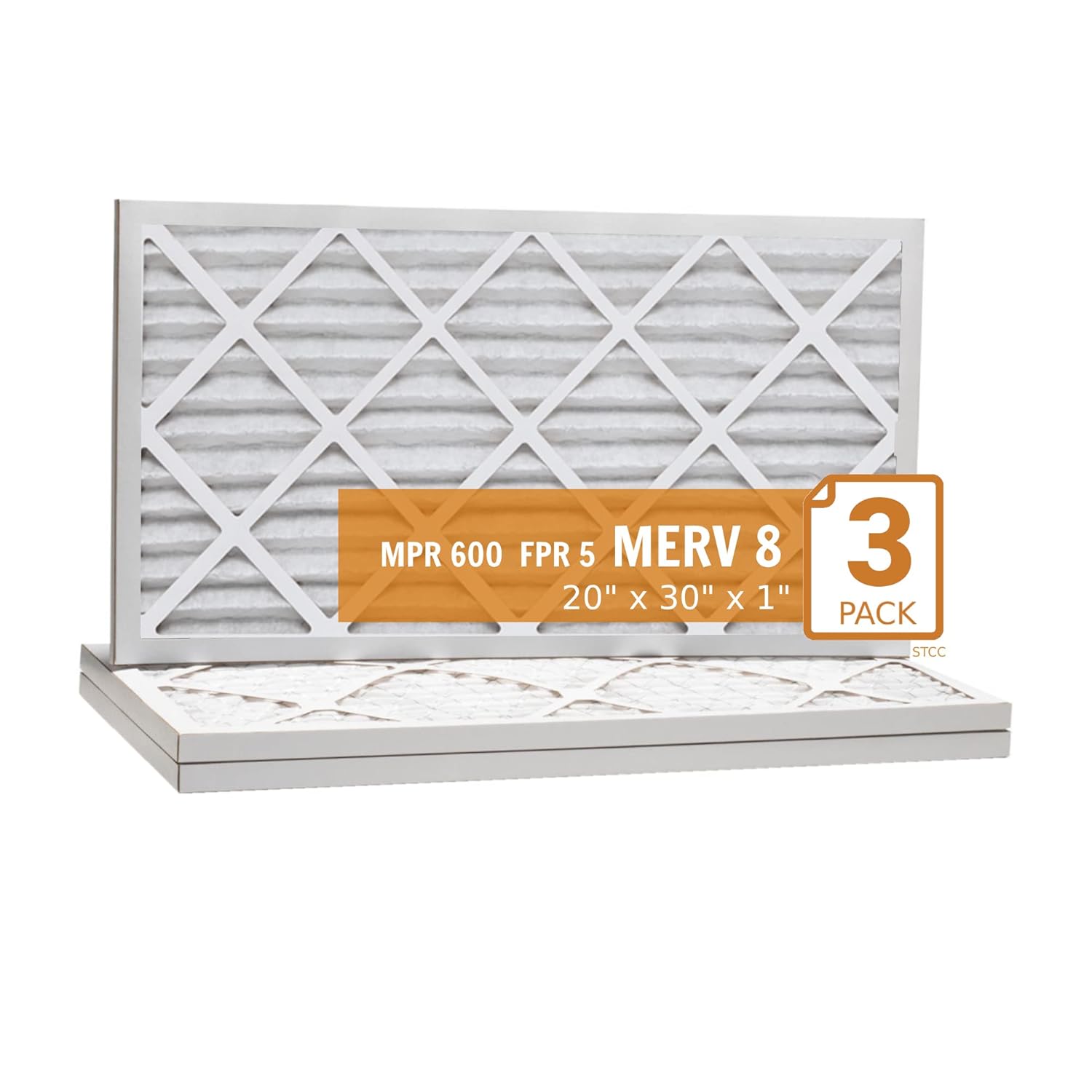 Lamons 20x30x1x3 XP4 20"x30x1" Xtreme Plus Air Guard Pleat Furnace Filter MERV 8 (3 Pack)