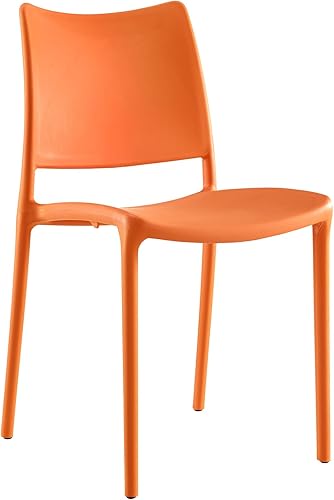 Miniatura 6 de Modway Hipster contemporáneo moderno moldeado plástico apilable silla de comedor en verde Verde,Naranja,Blanco,https://www.amazon.com/dp/undefined