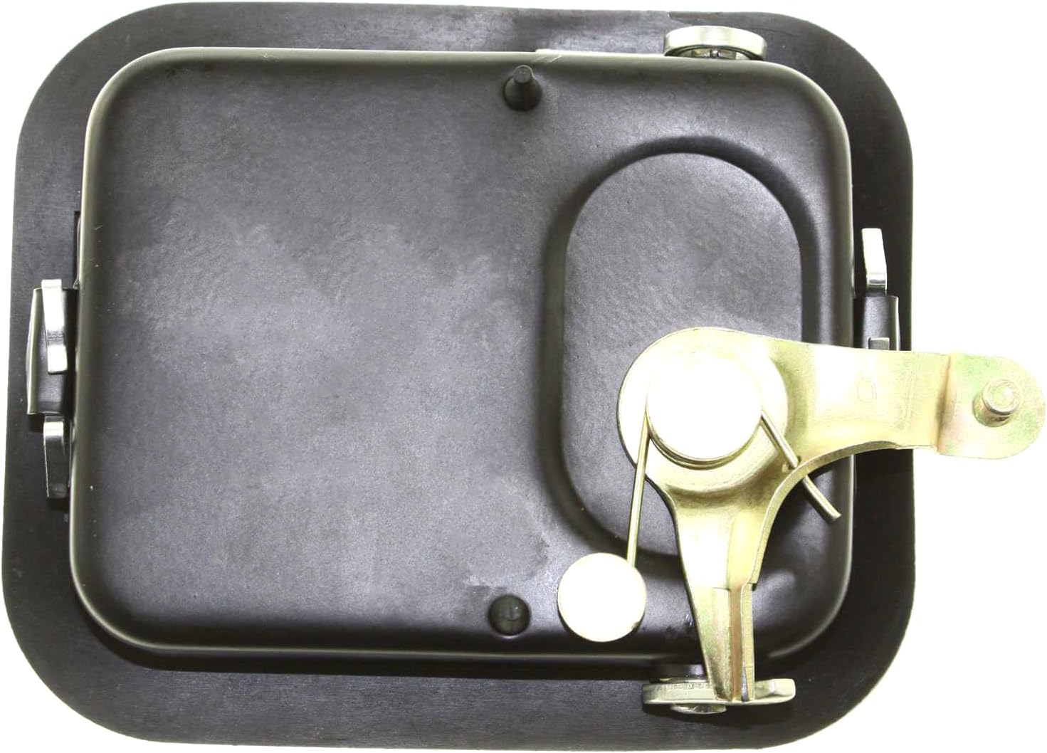 Exterior Front Door Handle Compatible with JEEP WRANGLER 1987-2006 LH Smooth Black Full Door Type Metal (Zinc)