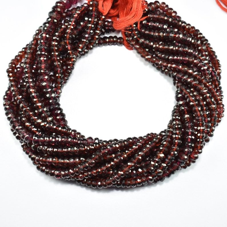 Perline Di Pietra Preziosa Rotonde Lisce Di Granato Viola Naturale - Foto 3