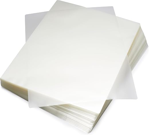 Amazon Basics Clear Thermal Laminating Plastic Paper Laminator Sheets, 9 x 11.5-Inch, 200-Pack, 3mil