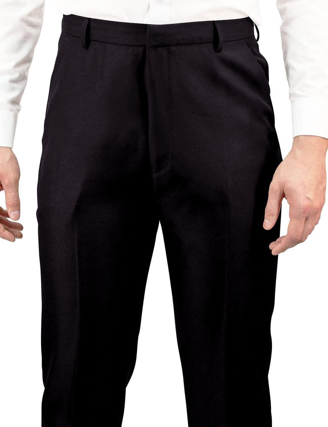 Chums Men's HIGH-Rise Pants Poly Twill Pants with Stretch Waist Black - Image 2