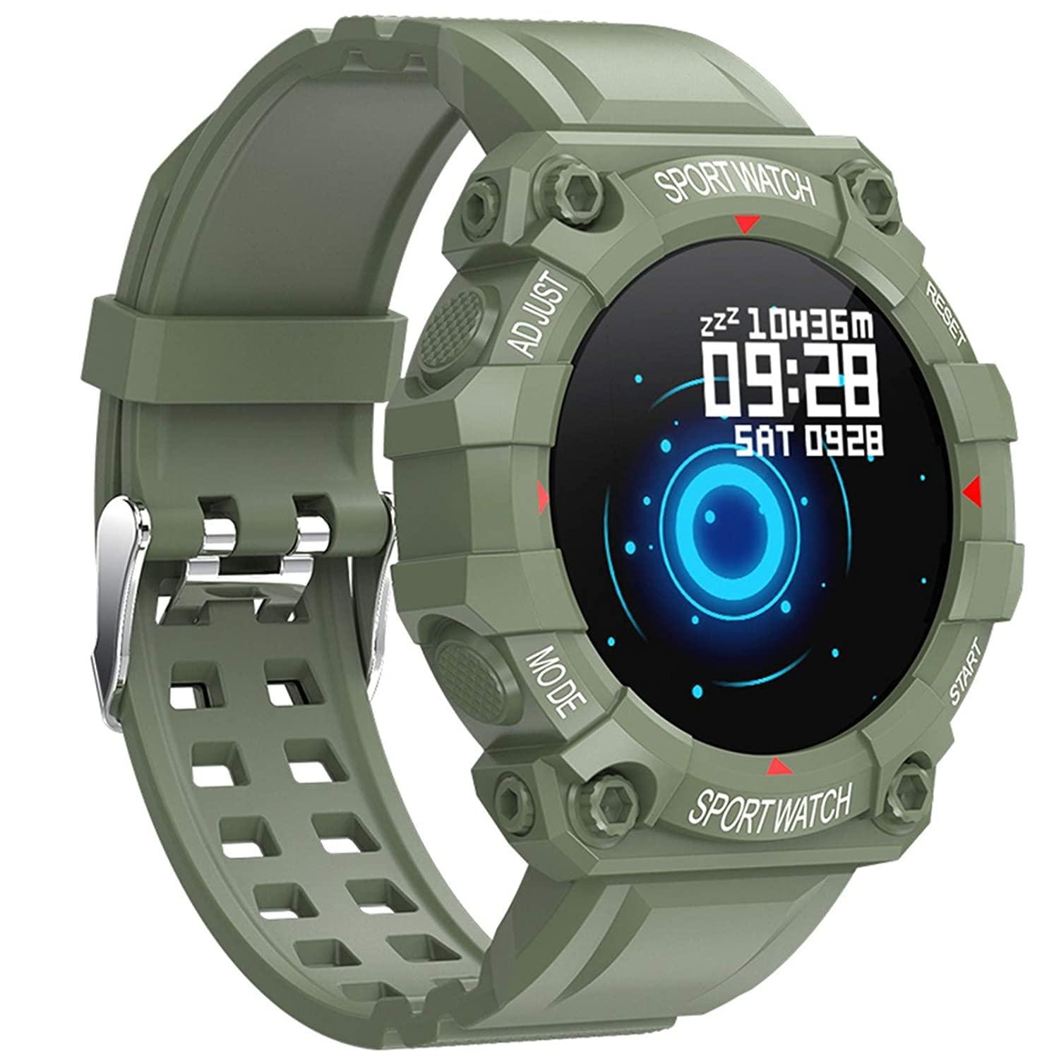 LOPAZ Bluetooth Smartwatch Fitness Band Bracelet Waterproof Sports Pedometer Touch Control FD68 1.3 Inch Screen Watch for Men - Green (B0BNDKSH1X) Amazon Price History, Amazon Price Tracker