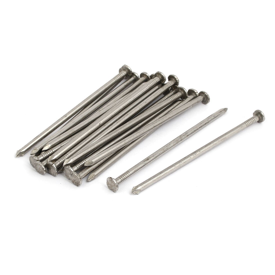 Aexit 4 Inch Fastener Length 304 Stainless Steel Cement Wood Sliding Nail Silver Tone 20pcs Model:25as507qo408