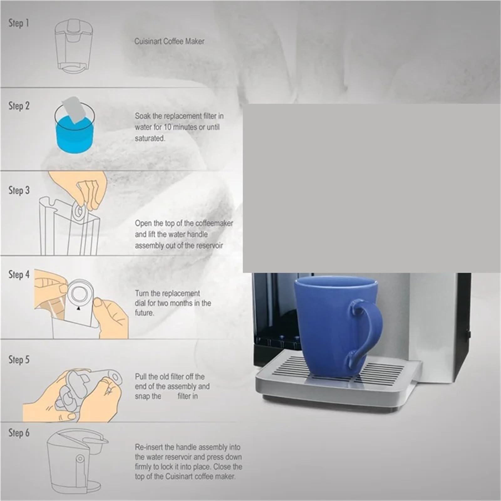 Filtro Al Carbone Di Ricambio Da 24 Pezzi, Compatibile Con Cuisinart, Tutti Gli Accessori For La Macchina Del Caffè