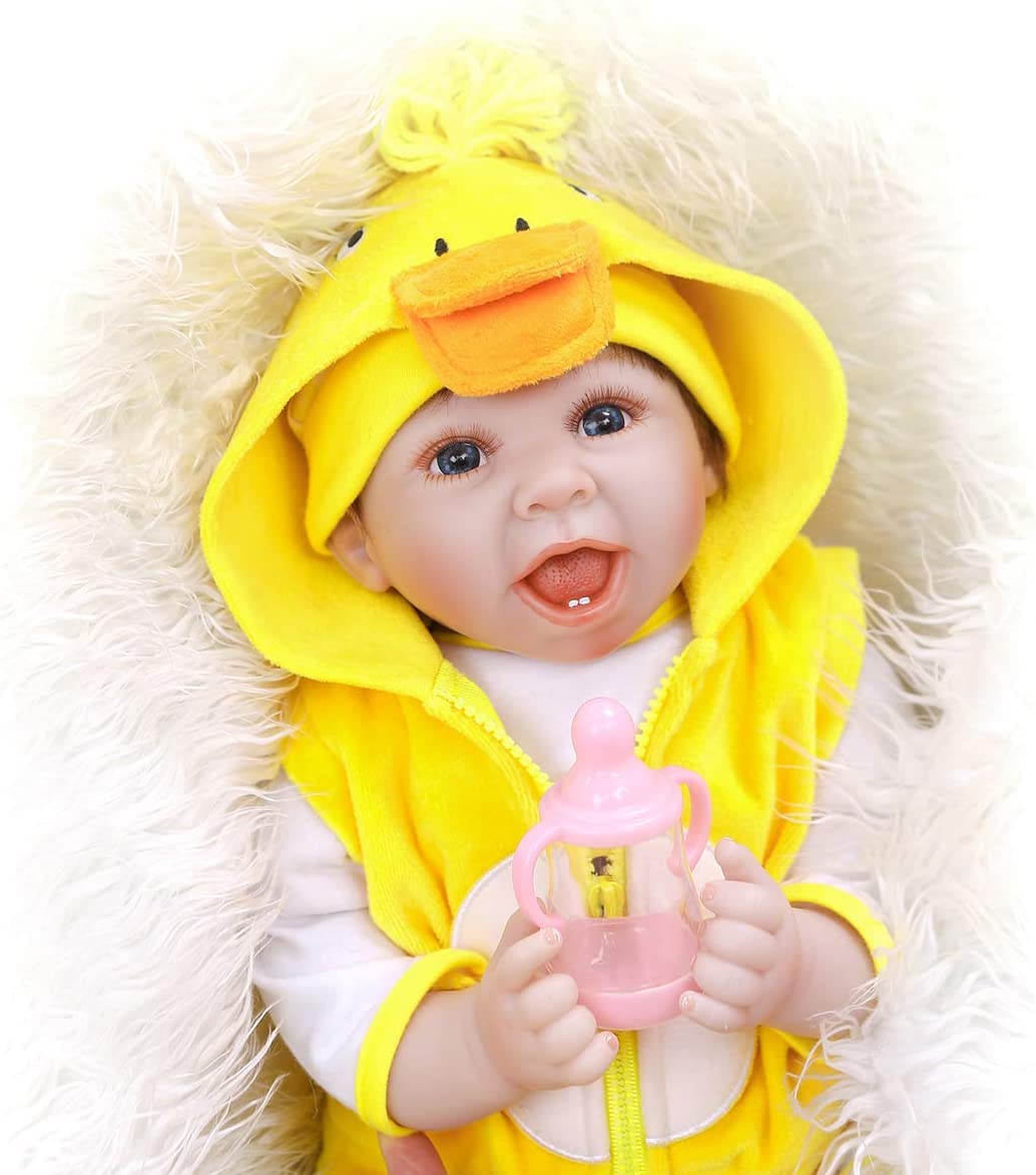 ZIYIUI Reborn Babypuppe Mädchen – 22 Zoll (55 Cm), Lebensecht Aus Weichem Silikon-Vinyl
