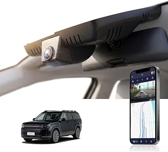 OEM Style Front Dash Cam for Hyundai Santa Fe 2024-2026 | Front 4K, 64GB Card, Hidden Design, Plug&Play, Easy Install, Loop Recording, G-Sensor, Free App
