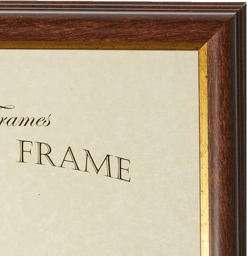 Vista 15 de Lawrence Frames 185181 - Marco de fotos color nogal y dorado, 8.5 x 11 pulgadas