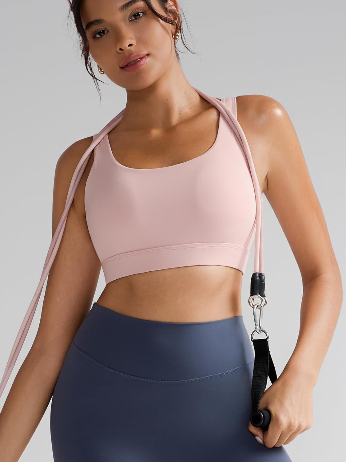 RUNNING GIRL High Impact Sports Bras for Women,Racerback Running Bra Workout Crop Tank Tops Longline Sports Bra Push up - Image 2